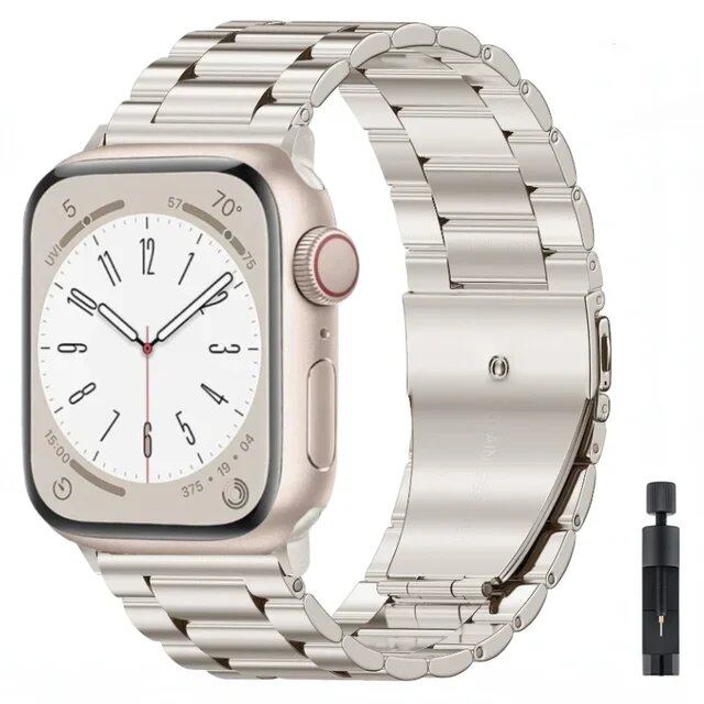 Stainless steel metal strap for Apple Watch, compatible with Ultra/2/9/8/7/6/5/4/3/SE models, sizes 49mm/45mm/44mm/42mm/41mm/40mm, band color: mm, parallel import