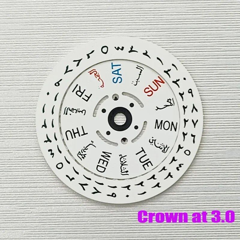 White date week wheel, compatible with NH35 and NH36 models, Arabic dial, automatic movement, crown at 3.0/3.8 o'clock, color H, parallel import