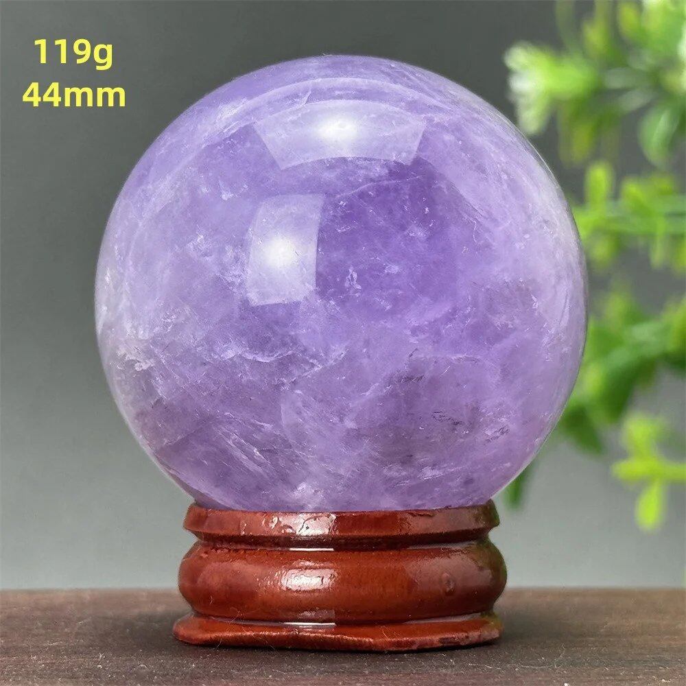 天然アメジスト ボール 水晶玉 ホームオフィスデコレーション エネルギー ウィッカ レイキ スピリチュアル 瞑想 魔術 占い カラー: 並行輸入品