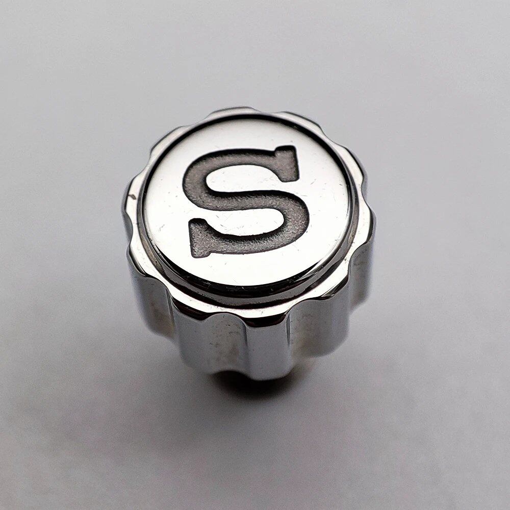 Stainless Steel Watch Crown Accessory Handle for 7S26/NH35/NH36/NH35a/NH36a/NE15/4R35/4R36/6R15 Movements (Compatible with SKX007/SKX009) Parallel Import