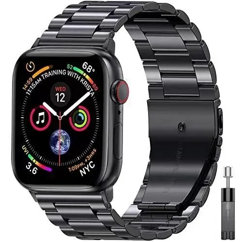 Stainless steel metal strap for Apple Watch, compatible with Ultra/2/9/8/7/6/5/4/3/SE models, sizes 49mm/45mm/44mm/42mm/41mm/40mm, band color: mm, parallel import