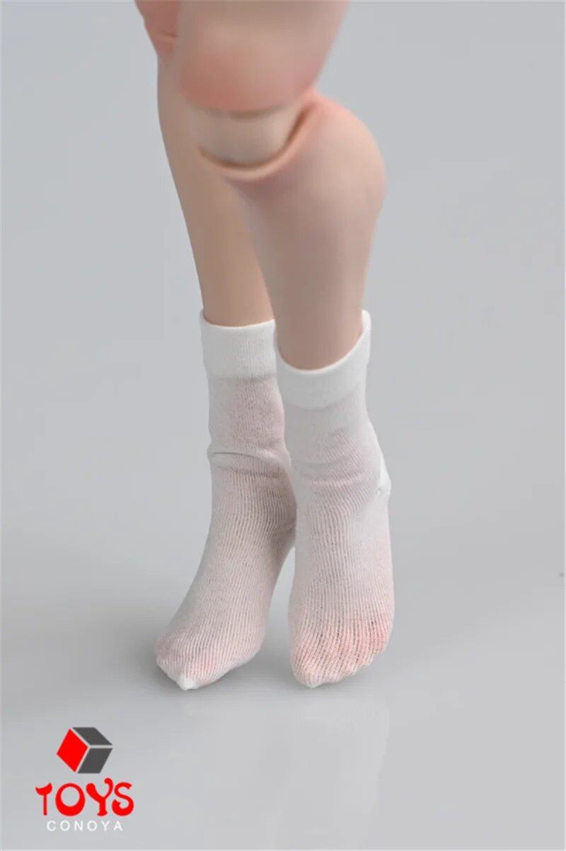 1/6 Scale Women's Semi-Transparent Stockings, Short Socks, Long Stockings, Costume Model for 12-inch Female Soldier Action Figure Body, Parallel Import