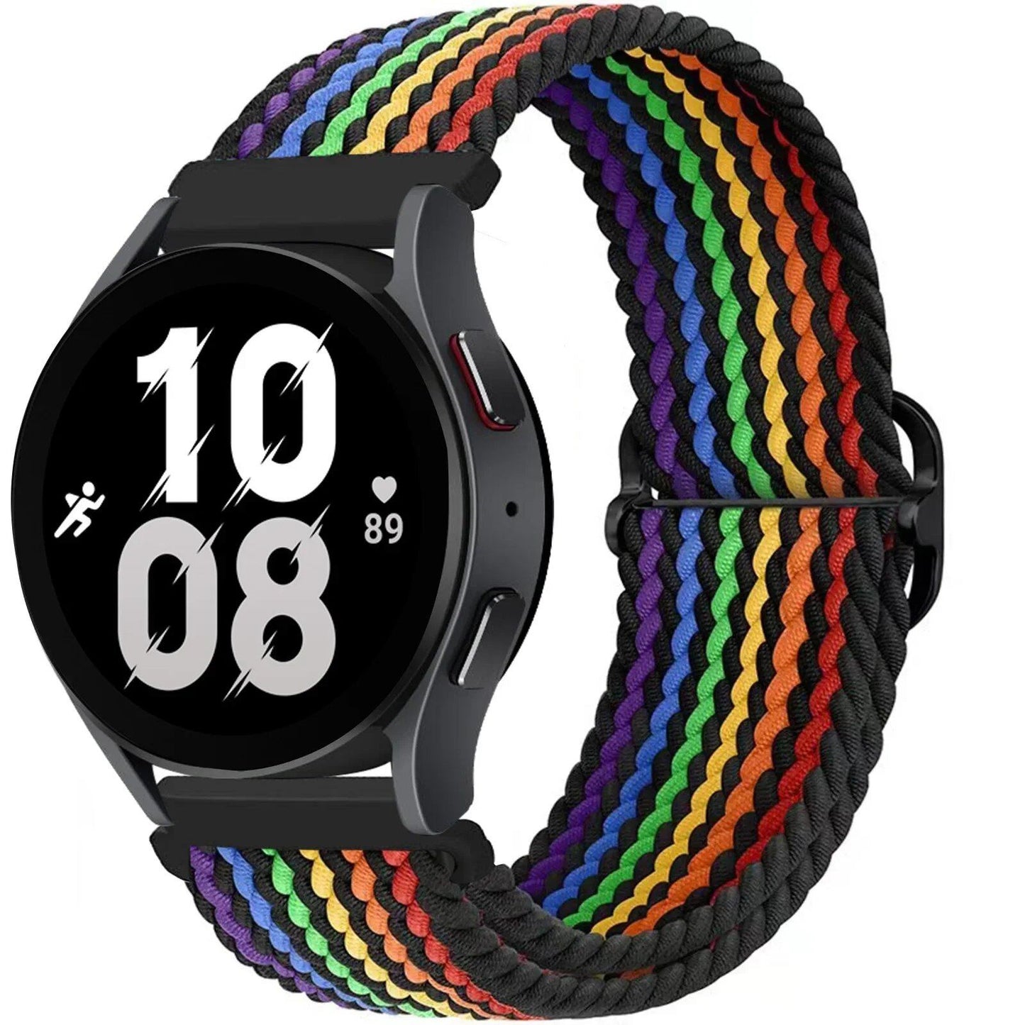 Compatible with Samsung Galaxy Watch 7, 6, 5, and 4 (40mm, 44mm, 6 Classic, 43/47mm), 20mm and 22mm nylon straps. Compatible with Huawei Watch 3 and 4 Pro, Solo Loop woven bands. Band Color: mm; Ships from: Parallel Import.