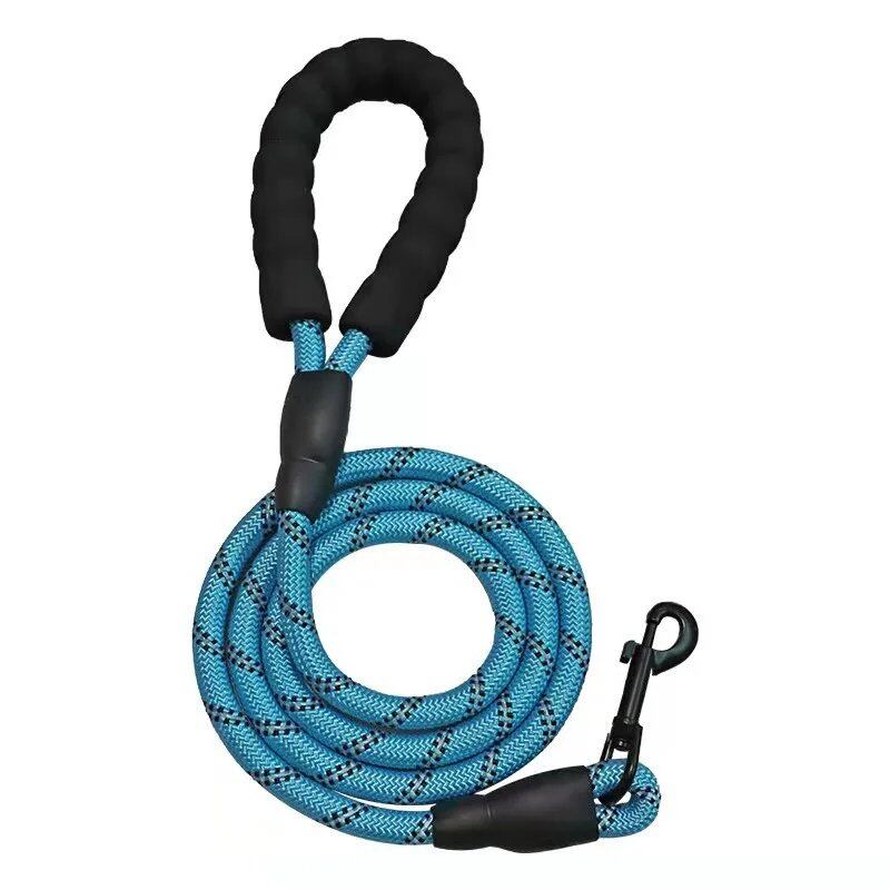 1.5-meter nylon dog leash with reflective backing for small, medium, and large dogs. Comfortable soft handle for outdoor walks. Pet accessory. Size: 150cm x 150cm. Ships from: Parallel import.