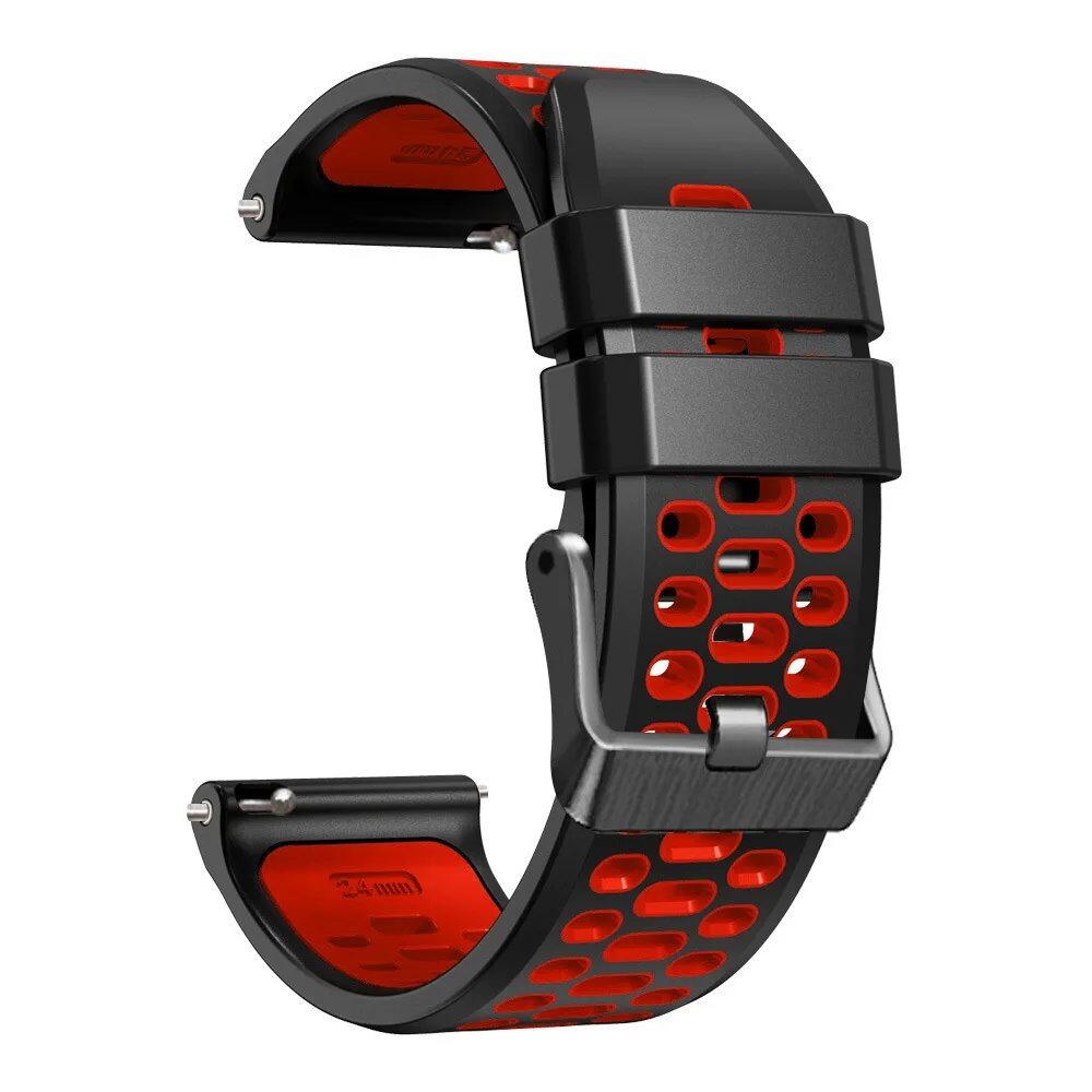24mm Breathable Silicone Strap Replacement for Suunto 9 Baro / 7 / D5 / Spartan Sport Wrist HR Smartwatches, Size: Parallel Import