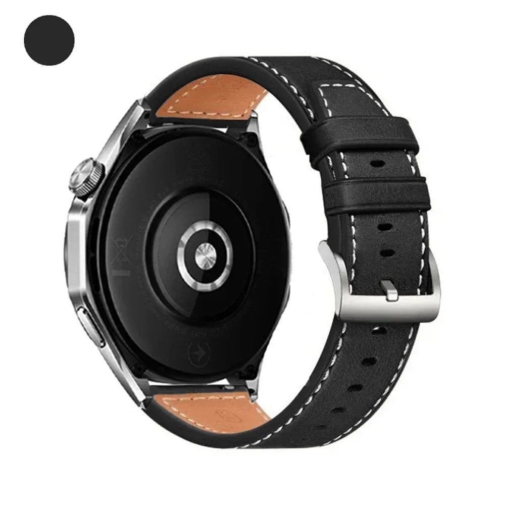 RealMi Watch Strap, 20mm/22mm Leather Replacement Strap for RealMi Watch S2/3/S2/3 Pro, Business Wristband, Band Color: mm, Universal, Parallel Import
