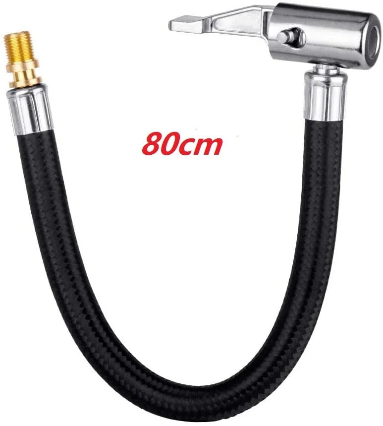 10/20/40/80cm Locking Air Chuck with Air Hose for Standard Tire Valve Fine Thread Inflator Hose for Motorcycles, Cars, and Bicycles. Color: ; Ships from: Parallel Import