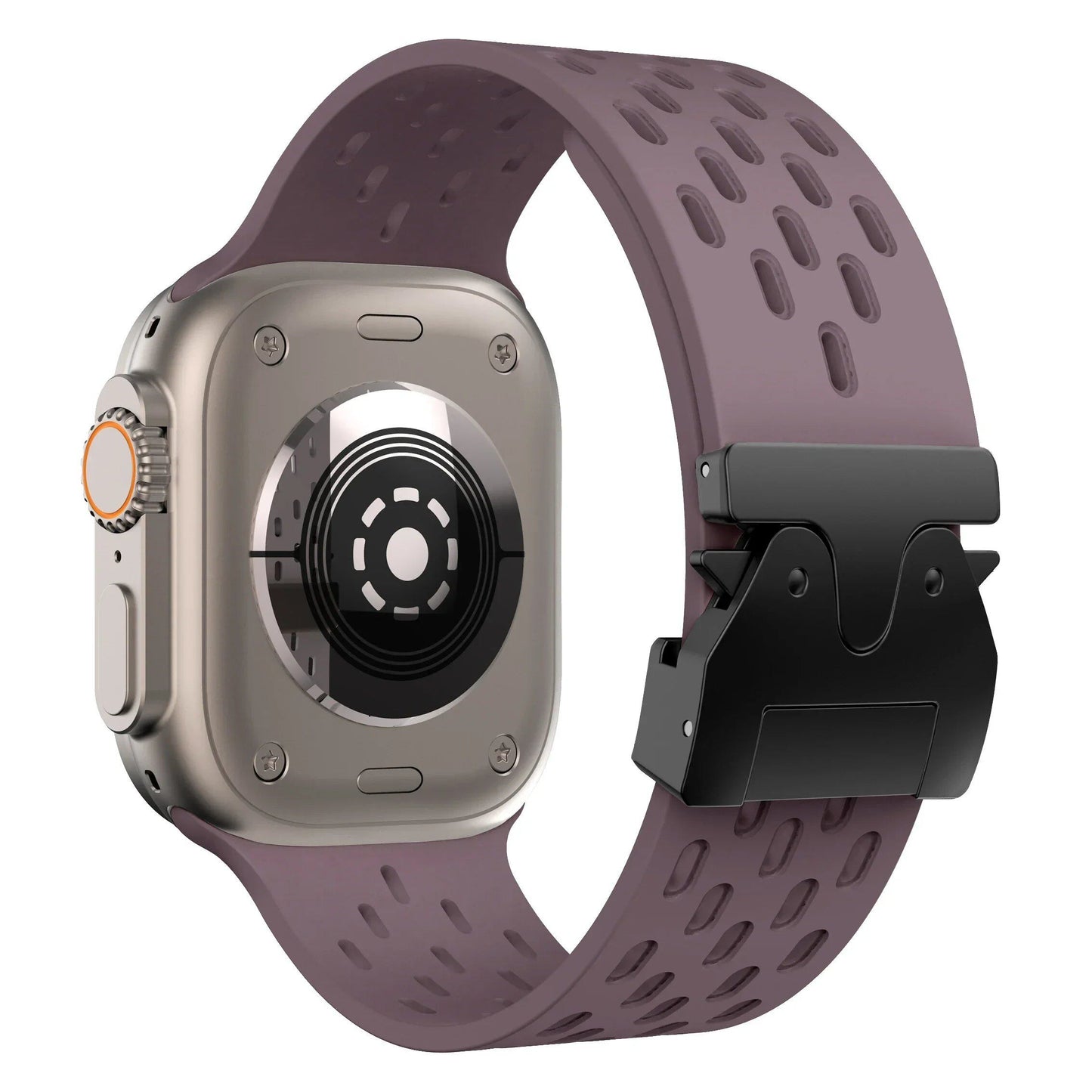 Breathe Silicone Band for Apple Watch - Compatible with Series 10/9/8/7/6/5/4/SE/Ultra 2 (including 49mm) and sizes: 46mm/45mm/44mm/42mm. Band Colors: 42mm, 44mm, 45mm, 49mm, S10-46mm. Ships from: Parallel Import.