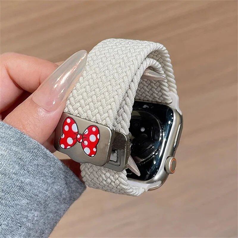 Cute Ribbon Magnetic Strap for Apple Watch - Ultra2 49mm/45mm, 44mm/41mm/42mm, Compatible with Series 10/9/8/SE/7/6, Size: S10 4, Parallel Import