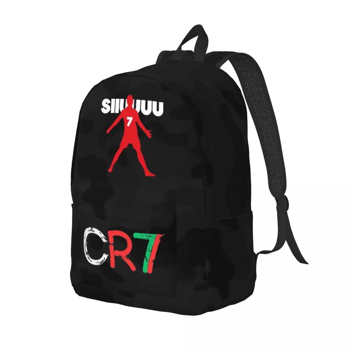 Soccer Legend CR7 Cristiano Ronaldo Backpack for Men and Women, Fashionable, High School Student, Work, Daypack, Laptop Compatible, Shoulder Bag, Sports, Size: Parallel Import