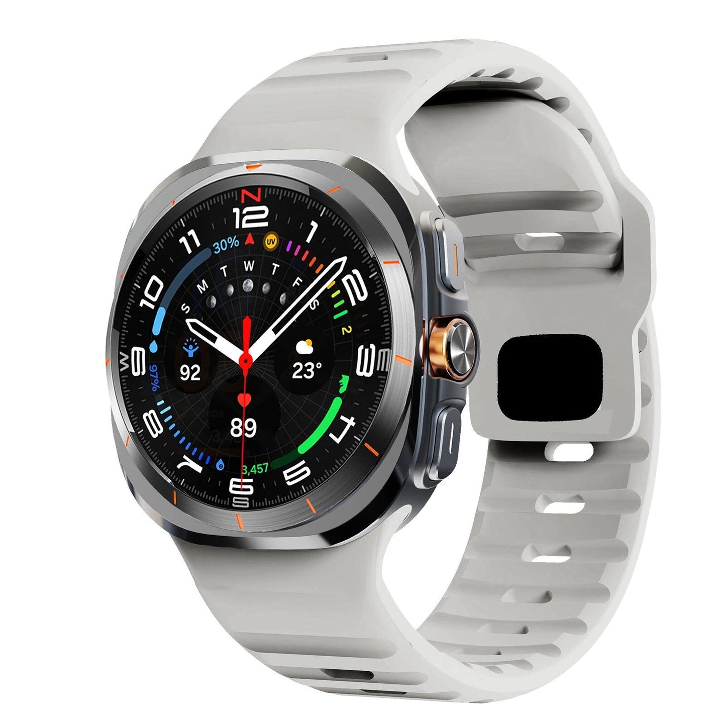 47mm Sport Silicone Strap Replacement for Samsung Galaxy Watch 7 Ultra. Band Color: ; Band Width: Compatible with Galaxy Watch 7 Ultra. Parallel Import.
