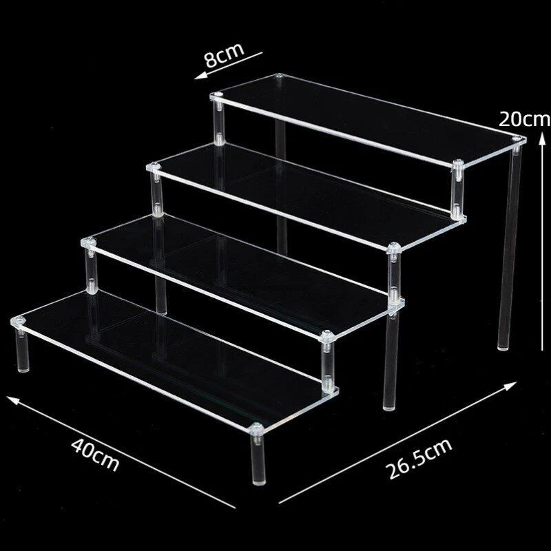 1-5 Tier Acrylic Display Stand/Clear Case (for Cupcakes, Perfume, Dolls, Amiibo, and Funko POP Figures) Color: Parallel Import