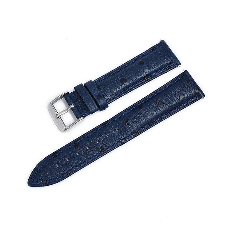 UTHAI P43 Ostrich Pattern Genuine Leather Strap, 18mm, 20mm, 22mm, Cowhide Leather, Quick Release Compatible, Smartwatch Accessory, Watch Band, Band Color: mm, Parallel Import