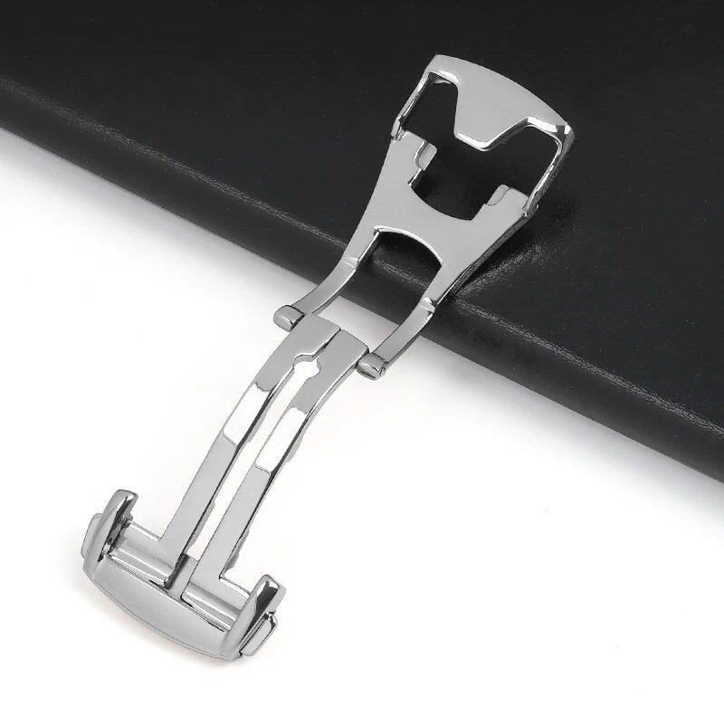 16mm, 18mm, 20mm Stainless Steel Watch Buckle - Leather/Rubber Watch Band for Omega, Deployment Clasp, Butterfly Button, Accessories, Size: Unbranded; Band Color: mm, Parallel Import