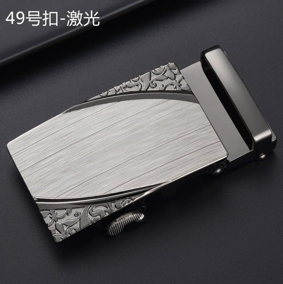 New Men's Alloy Automatic Buckle Belt, High-Quality Gold Buckle, Business Casual, 3.5cm Wide (Compatible with our belts), Parallel Import