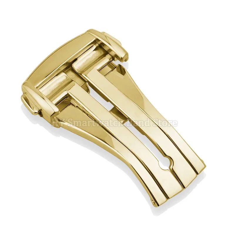 16mm, 18mm, 20mm Metal Watch Band Buckle (Stainless Steel Folding Buckle for Omega) Silver/Black Closure Deployment Clasp Accessory Band Color: No Logo Parallel Import