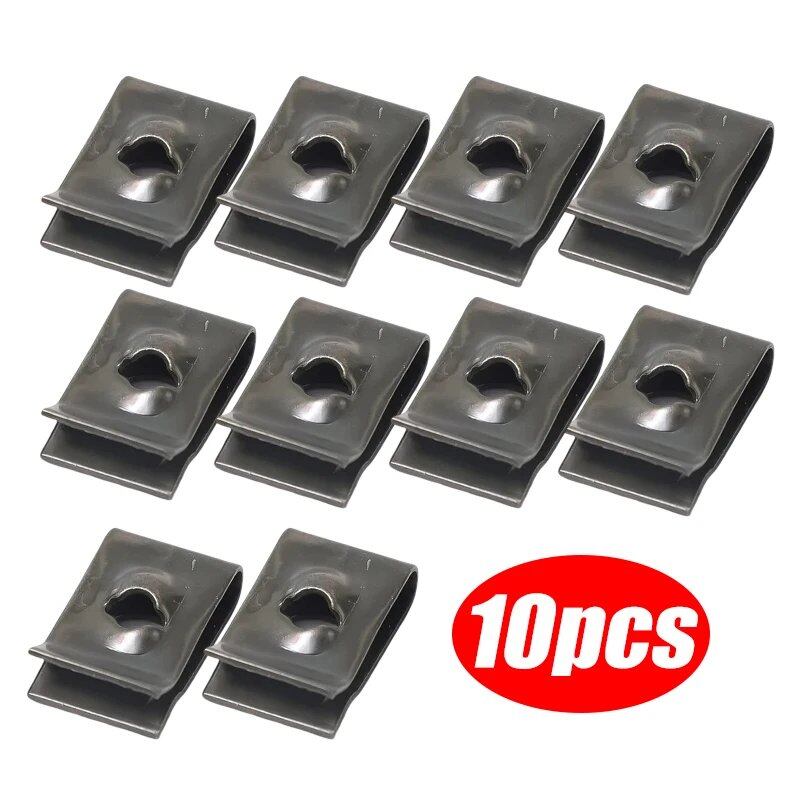 10/20/30/40 Pieces Car Screw Base U-Clips, Car Modification Fasteners, Metal Fender Bumper Protection Clips, Interior Accessories, Color Name: Parallel Import