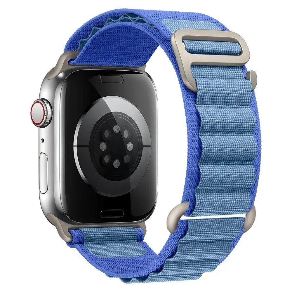 アップルウォッチ アルパインバンド ストラップ 49mm 45mm 44mm 40mm 41mm 42mm ナイロン ベルト iWatch シリーズ9 8 SE 4 3 7 6 5対応 サイズ: 並行輸入品