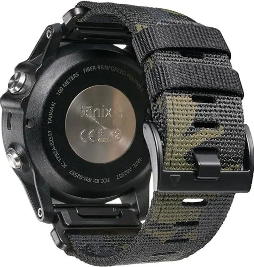 Garmin Fenix 7/7X/6X Pro/Epix Pro Gen 2(51mm・47mm)/Fenix 6/5 Plus/5X Plus用 クイックフィット 22mm・26mm ナイロン ストラップ ブレイデッド ウォッチバンド バンドカラー:mm 並行輸入品