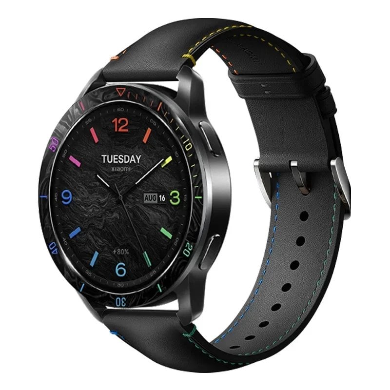 22mm Universal Calf Leather Strap Band Accessory for Xiaomi Watch S3, S1 Pro/S1, MI Color 2, and S1 Active. Band Color: Parallel Import