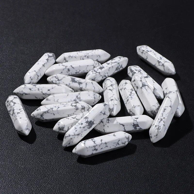卸売 天然石 クリスタルビーズ 8x32mm カラフル 瞑想ペンダント クォーツ ミネラルクラフト DIYアクセサリー ホームデコ 並行輸入品