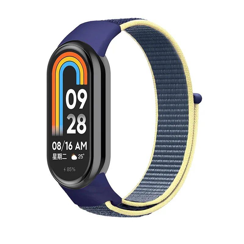 Xiaomi Mi Band 9/8/7/6/5/4/3 対応 ナイロンループストラップ NFCスマートウォッチ用交換バンド スポーツリストバンド サイズ:Mi Band 並行輸入品