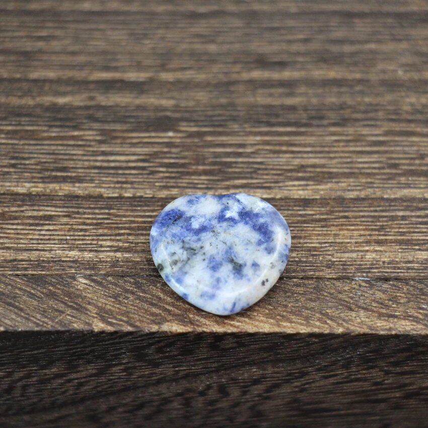 20mm Puff Heart Crystal Palm Energy Stone Pendant by MKING, Reiki Healing, Quartz, Meditation, Pocket Gemstone, Spiritual Flake, Gift, Parallel Import