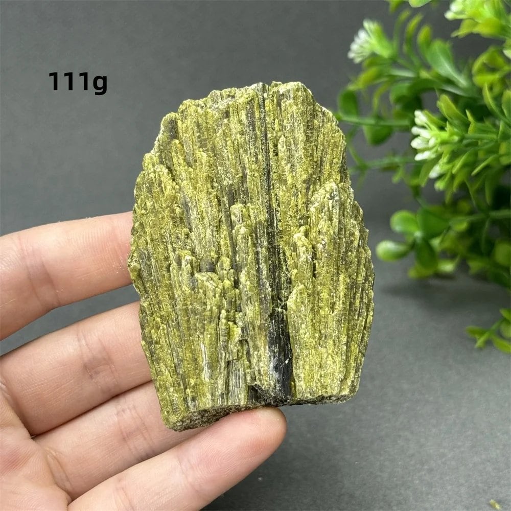 Natural Green Tourmaline Rough Stone Specimen Collection for Aura Healing, Meditation, and Energy Chakra Use. Gemstone Home Furnishing Gift. Parallel Import.