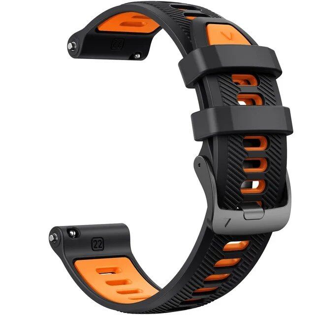 22mm Garmin Official Silicone EasyFit Strap for Forerunner 955/945, Original Bracelet, Forerunner 965 Watch Strap, Compatible with Instinct 1/2, Band Color: Parallel Import
