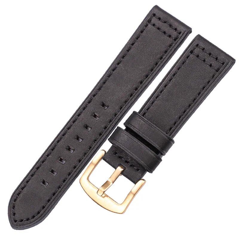 Genuine cowhide leather watch band for Samsung Gear S3 in black, blue, gray, and brown. Compatible with men and women. Band color: mm. Parallel import.
