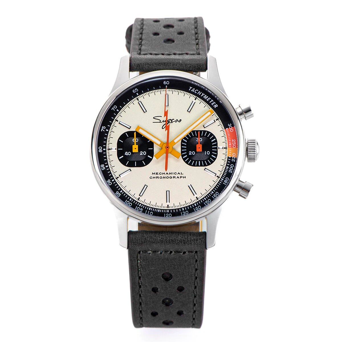 Sugesu Pilot's Watch ST19 Origin Movement Swan Neck Chronograph Mechanical Wristwatch with Sapphire Crystal, Military Racing, 1963 Limited Edition, Size: ; Ships from: Parallel Import