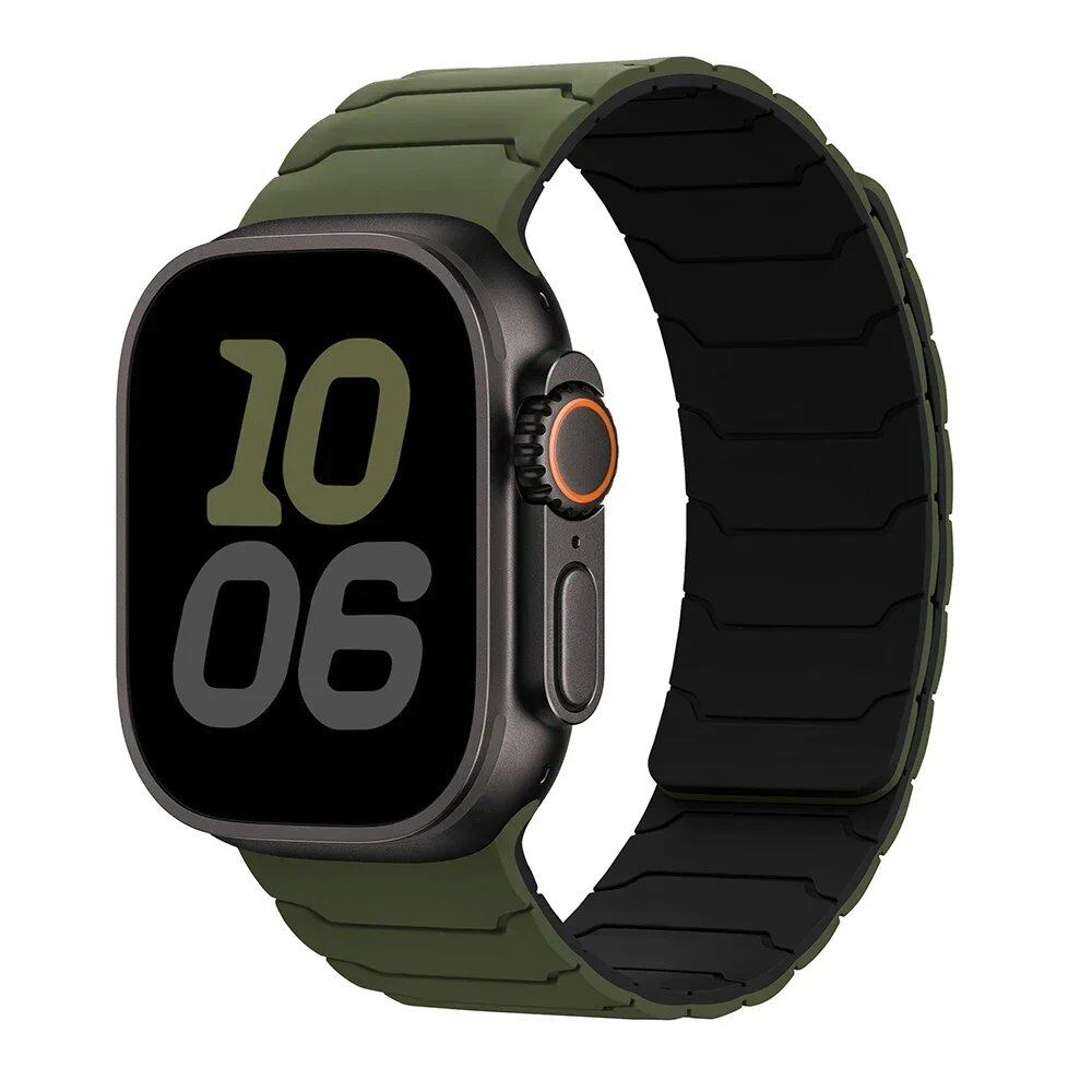Magnetic Strap Band for Apple Watch Ultra 2, 49mm, 45mm, 44mm, 40mm, 42mm, 46mm, 41mm, 38mm, Compatible with iWatch Series 10, SE, 9, 8, 7, and 10 (Imported)