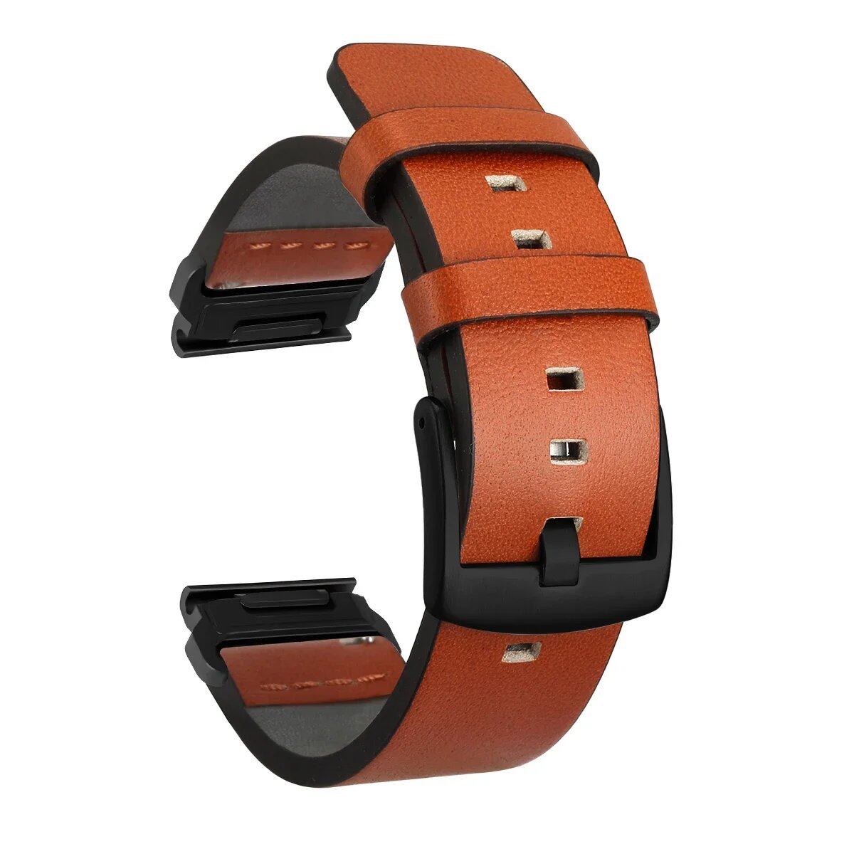 QuickFit Leather Watch Band for Garmin Fenix 6X/6 Pro/7X/7 and Forerunner 935/945/955, 22mm/26mm, Band Color: mm, Parallel Import
