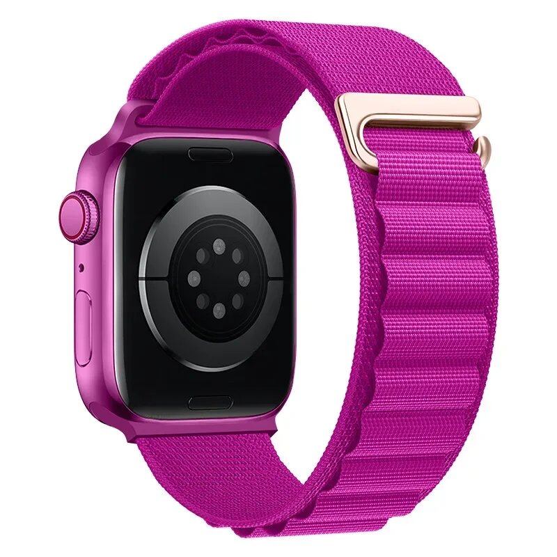 Apple Watch Ultra用アルパインループストラップ - 49mm 45mm 44mm 42mm 41mm 40mm対応 メタルCフックバンド(iwatch SE/シリーズ9/8/7/6/5/4/3互換) バンドカラー:mm 並行輸入品