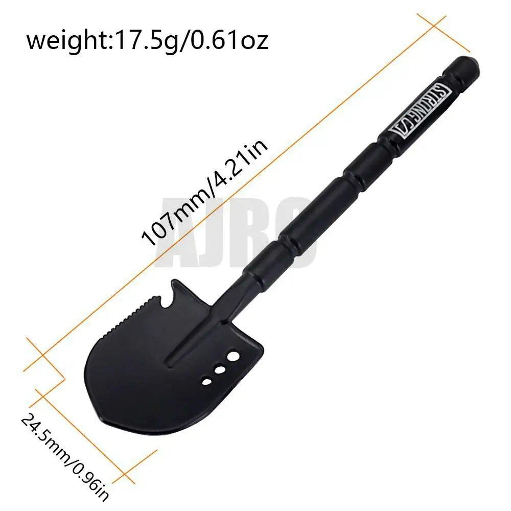 Black Metal Shovel/Pickaxe/Axe Decoration Accessories for 1/10 Scale RC Crawlers - Compatible with Traxxas TRX4, RGT, Yikong, Redcat, Axial SCX10, D90, and RC4WD (Parallel Import)