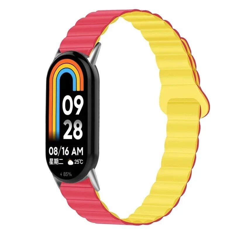 "Xiaomi Mi Band 8/9 Silicone Magnetic Strap, Sports Wristband, Accessory, Bracelet with Watch Case" Band Color: Parallel Import