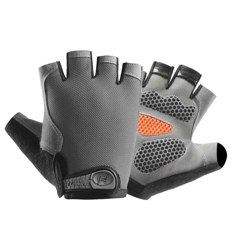 Fingerless Gym Gloves for Fitness Training, Unisex, Bodybuilding, Exercise, Sports, Cycling, and More, Non-Slip, Breathable, Parallel Import