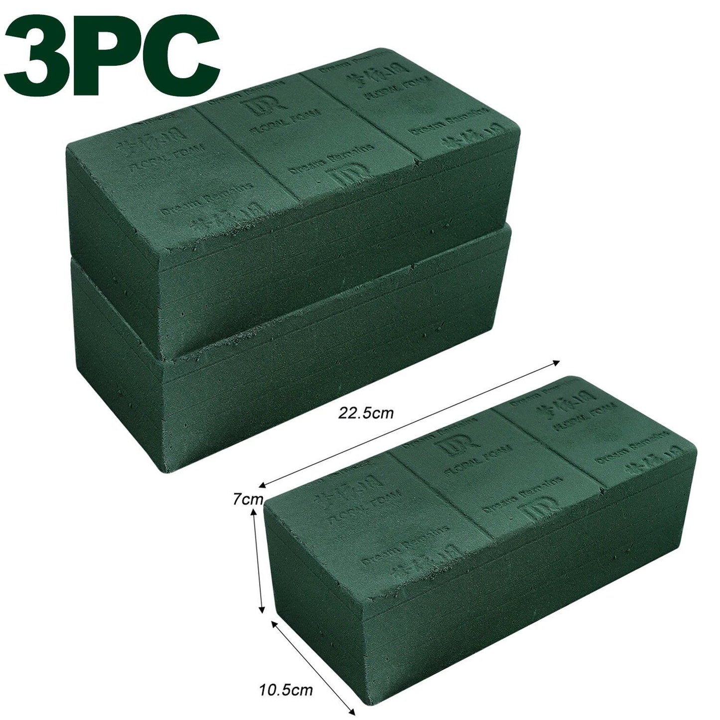 Pack of 1-6 Floral Foam Blocks, Wet Floral Foam for Fresh and Artificial Flowers, Home, Wedding, Party, and Holiday Decor, Parallel Import