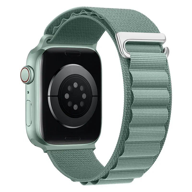 Apple Watch Ultra用アルパインループストラップ - 49mm 45mm 44mm 42mm 41mm 40mm対応 メタルCフックバンド(iwatch SE/シリーズ9/8/7/6/5/4/3互換) バンドカラー:mm 並行輸入品