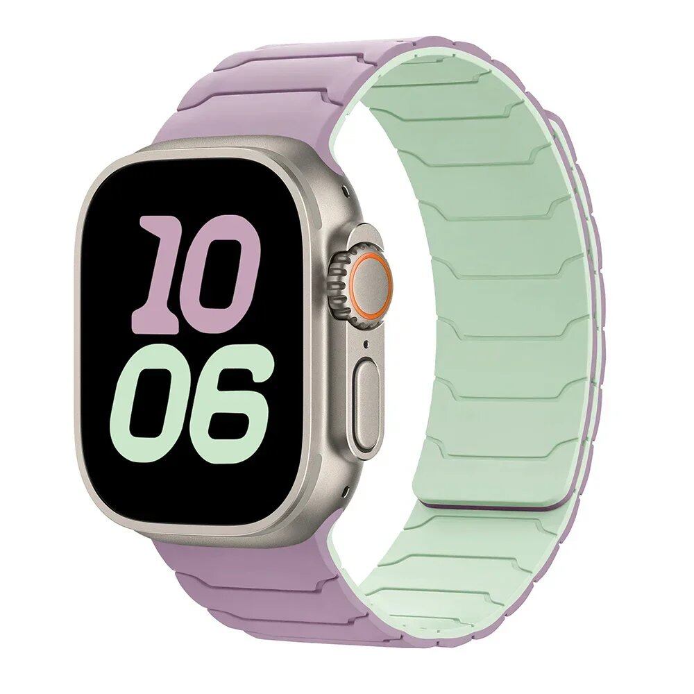 Magnetic Strap Band for Apple Watch Ultra 2, 49mm, 45mm, 44mm, 40mm, 42mm, 46mm, 41mm, 38mm, Compatible with iWatch Series 10, SE, 9, 8, 7, and 10 (Imported)