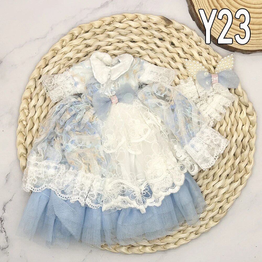 1/6 Scale BJD Doll Clothes Full Set (30cm) Anime Cute Reborn Doll Skirt, Hat, and Head Dress for Girls, Gift, Dress-Up DIY Dollhouse Toy, Parallel Import