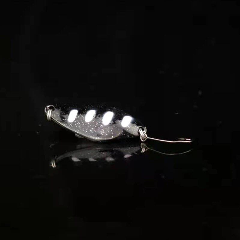 1/5 Spoon Lure, 5g, 40mm, Metal Spinner, Pesca Colorful Copper Sequin, Hard Bait, River Stream, Freshwater, Bass, Pike, Trout, Parallel Import