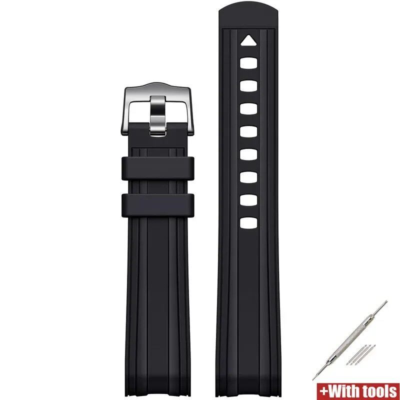 Omega x Swatch Moonwatch Curved End Rubber Strap, Seamaster 300 Sport, Waterproof, Men's TPU Replacement Bracelet, 20m Band, Band Color: Black; Band Width: 20mm, Parallel Import