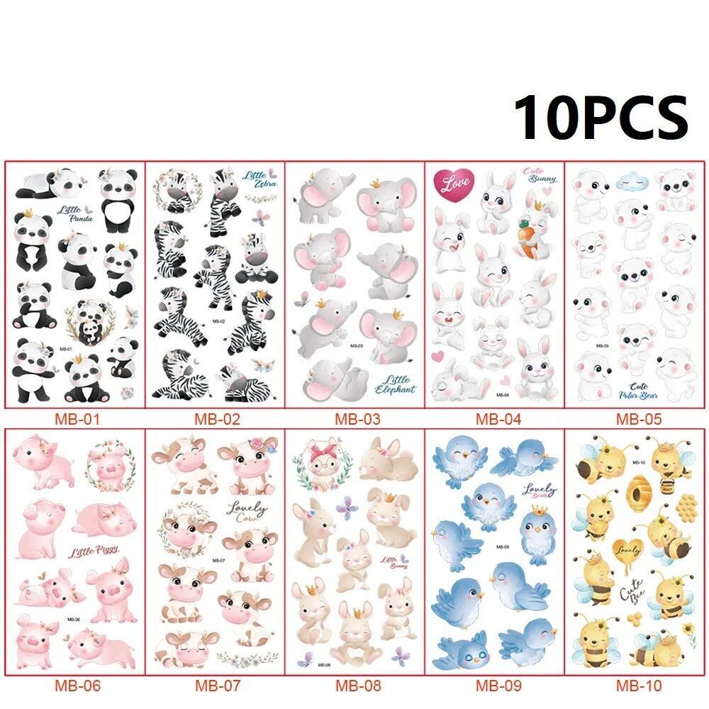 10-Pack Waterproof Temporary Tattoo Stickers for Kids and Soccer Fans, Fake Tattoos for Adults and Kids, Arm Covers, Color: Parallel Import