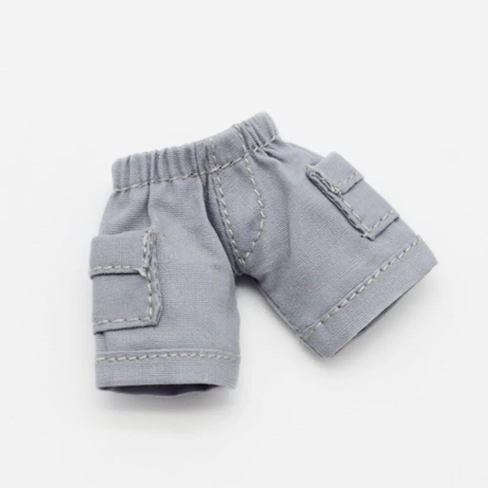 Denim Shorts with Pockets for 1/11 OB11 Dolls, Casual Wear for 1/12 BJD Dolls, Children's Toy Doll Accessories, Parallel Import