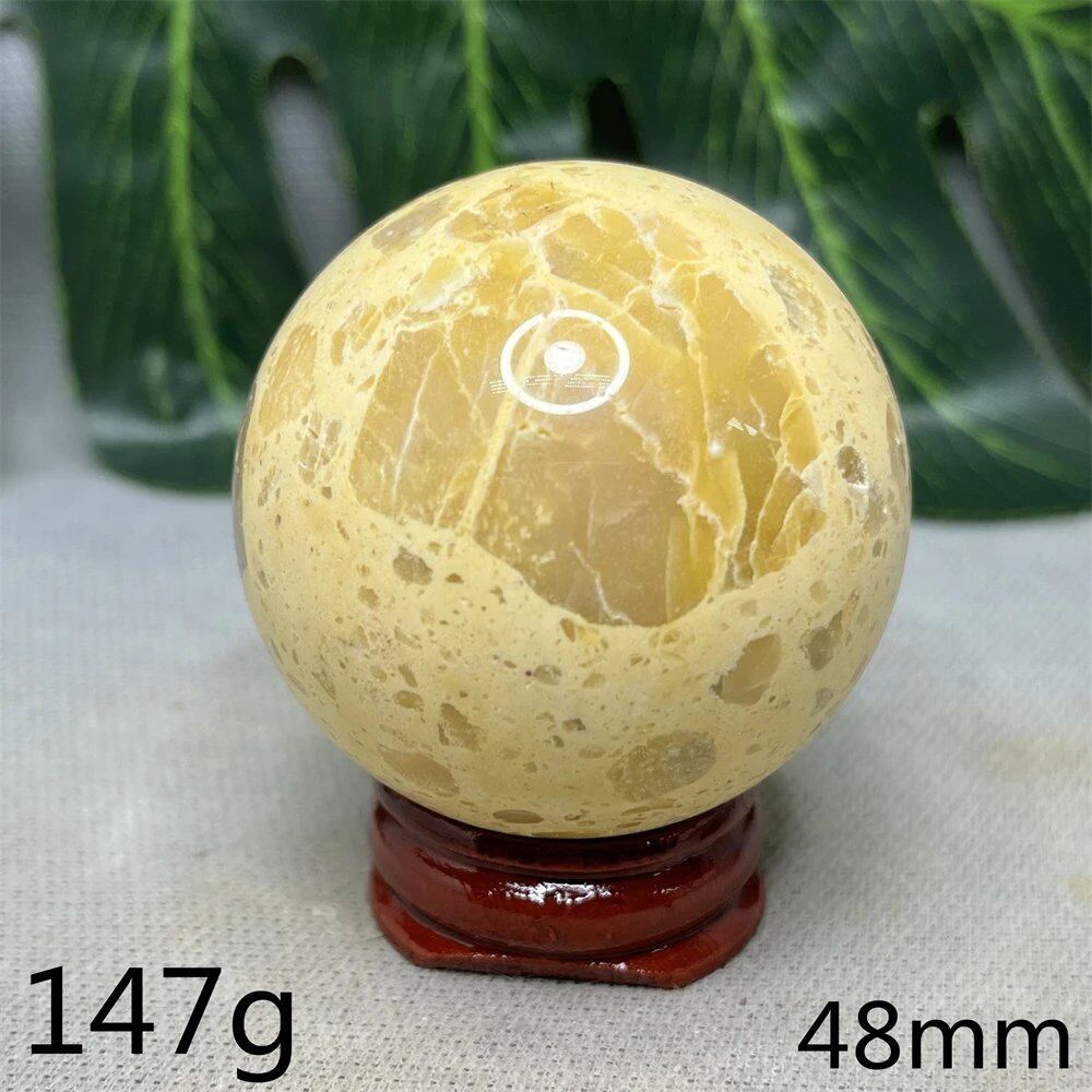 Hand-Polished Australian Gold Opal Ball, Ideal for Home Decor, Room Decoration, Holiday Gifts, Spiritual Stones, Healing, Witchcraft, Altars, and Prayer (Imported)