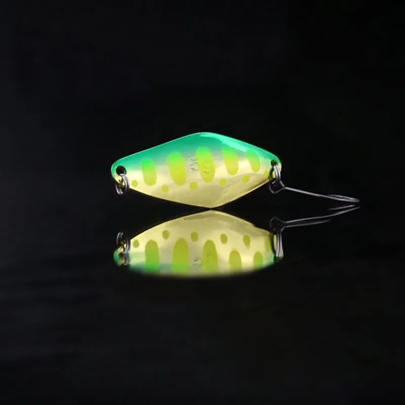 1/5 Spoon Lure, 5g, 40mm, Metal Spinner, Pesca Colorful Copper Sequin, Hard Bait, River Stream, Freshwater, Bass, Pike, Trout, Parallel Import