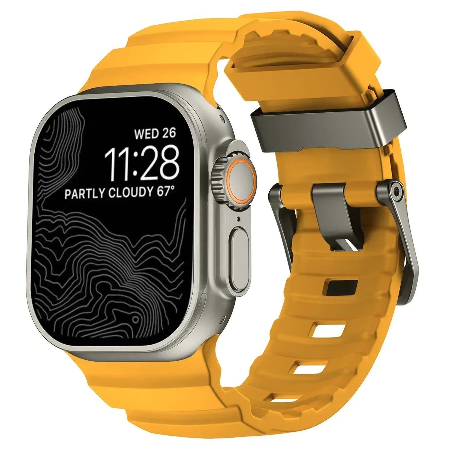 Sport Silicone Band & Titanium Metal Bracelet Strap for Apple Watch Ultra 2/10/9/8/7/6/SE/5/4 - Compatible with iWatch 42mm/44mm/45mm/46mm/49mm Band Colors: mm Parallel Import