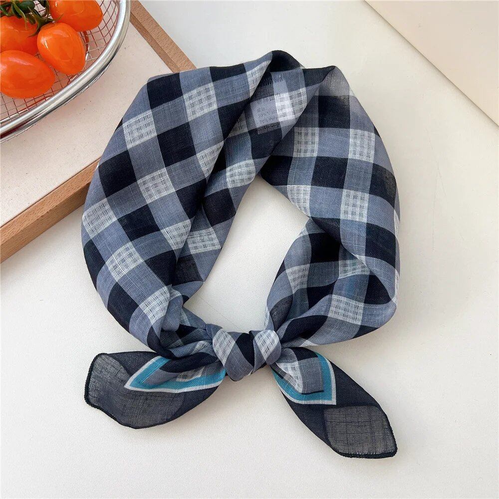 Women's Fashion Bandana Cotton Headscarf Small Hijab Floral Print Handkerchief Hair Scarf Headband Neck Scarf Size: One Size Fits Most; Parallel Import