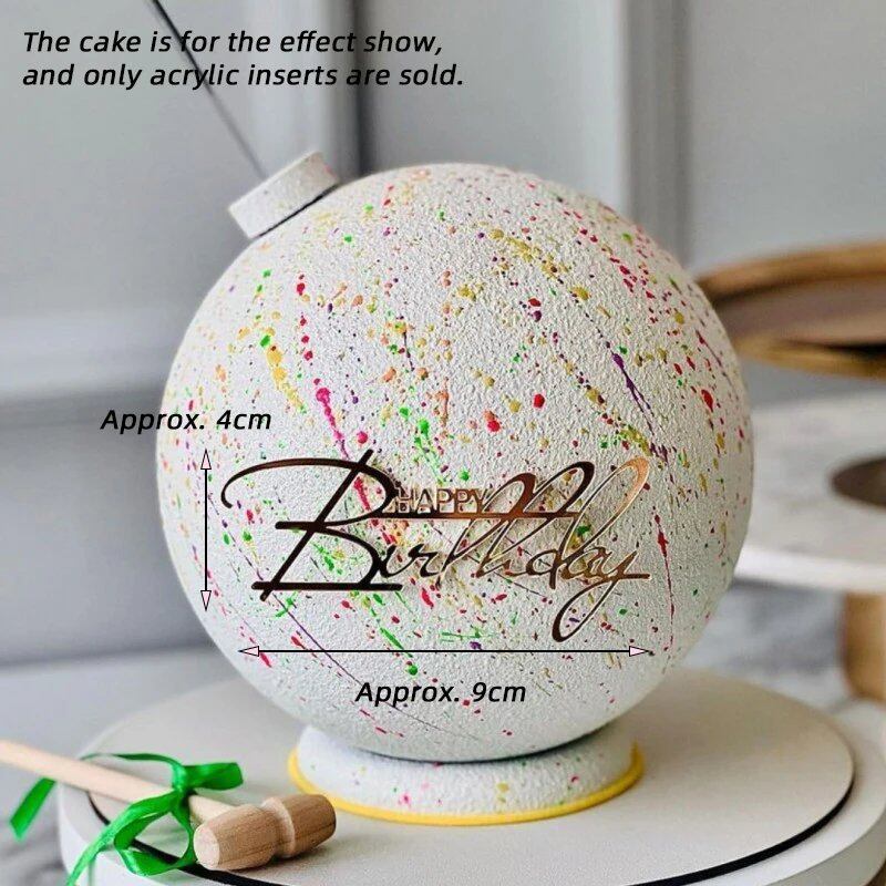 Set of 1, 3, or 5 Acrylic Birthday Queen Gold Cake Topper for Happy Birthday Party Side Cake Decorations. Size: Parallel Import.